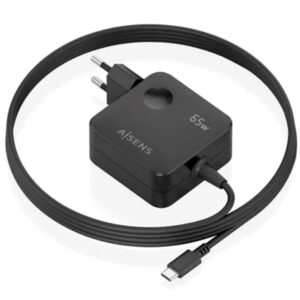 Carregador Aisens GaN 65W PD3.0 1x USB C 1,5 m preto