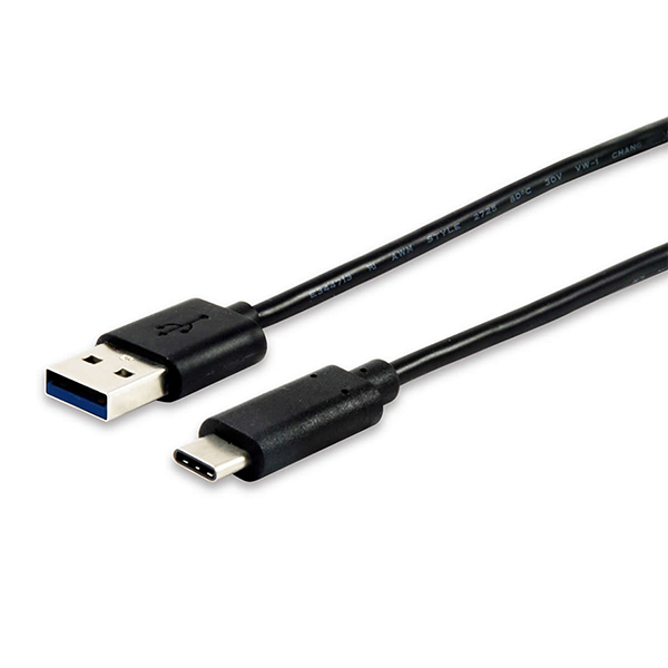 EQUIP CABO USB 3.1 A-C M/M TYPE C 1MT PRETO