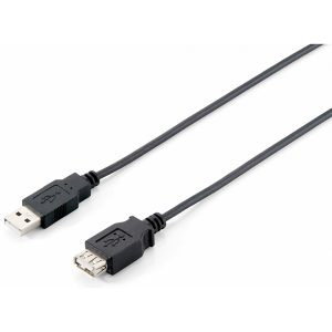 EQUIP CABO EXTENSAO USB-A/A M/F 1.8MT PRETO