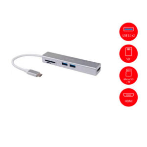 EQUIP USB-C ADAPTADOR 5 EM 1 -HDMI – USB 3.0 MICRO SD
