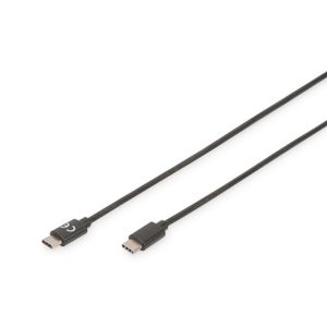 DIGITUS USB TYPE-C CABO TYPE-C – C M/M 3.0M 3A 480MB VERSION 2.0 PRETO