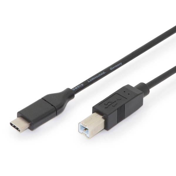 DIGITUS CABO USB-C CONNECTION CABLE TYPE-C TO B 1.8M