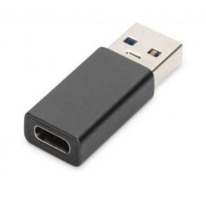 DIGITUS ADAPTADOR USB-A – USB-C M/F PRETO