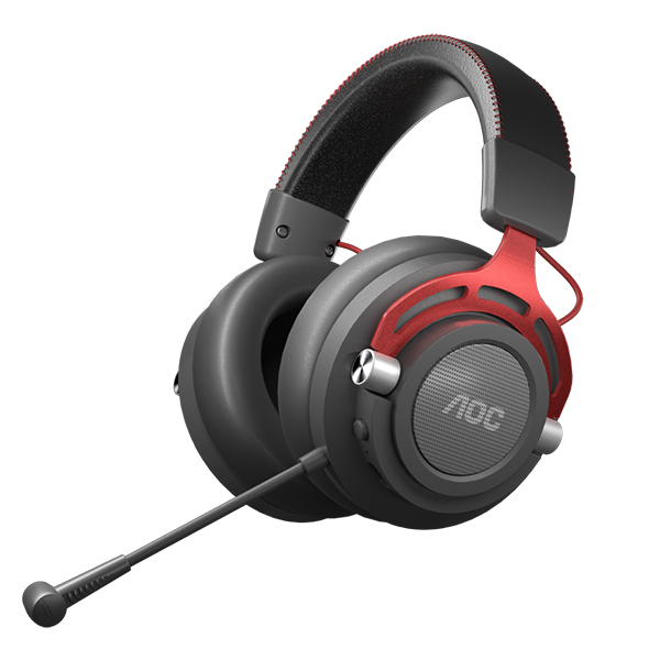 AOC HEADSET 50MM DRIVER WIRELESS 2.4GHZ GAMIMG AUDIO GH401