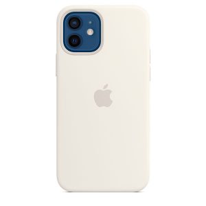 APPLE CAPA IPHONE 12/12 PRO 6.1″ SILICONE CASE WITH MAGSAFE – WHITE