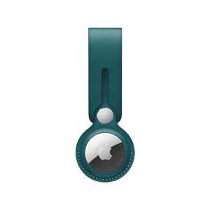 APPLE AIRTAG LEATHER LOOP – FOREST GREEN
