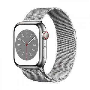 APPLE WATCH SERIES 8 GPS+CELLULAR 41MM SILVER STAINLESS STEEL CASE WITH SILVER M