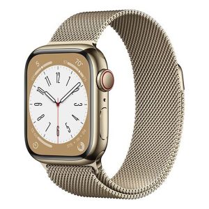 APPLE WATCH SERIES 8 GPS+CELLULAR 41MM GOLD STAINLESS STEEL CASE WITH GOLD MILAN
