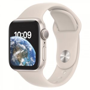 APPLE WATCH SE GPS 40MM SILVER ALUMINIUM CASE WITH WHITE SPORT BAND REGULAR