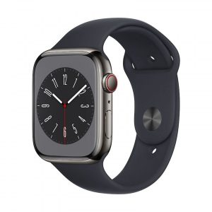 APPLE WATCH SERIES 8 GPS+CELLULAR 45MM GRAPHITE STAINLESS STEEL CASE WITH MIDNIG