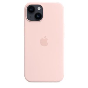APPLE CAPA IPHONE 14 SILICONE CASE WITH MAGSAFE – CHALK PINK