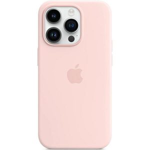 APPLE CAPA IPHONE 14 PRO SILICONE CASE WITH MAGSAFE – CHALK PINK