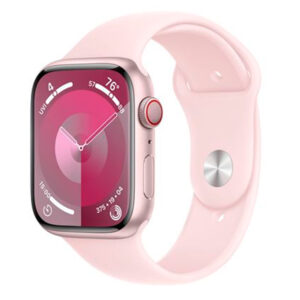 APPLE WATCH SERIES 9 GPS 45MM PINK ALUMINIUM CASE WITH LIGHT PINK SPORT BAND S/M