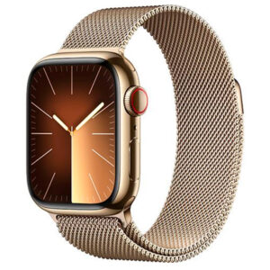 APPLE WATCH SERIES 9GPS+CELLULAR 45MM GOLD STAINLESS STEEL CASE WITH GOLD MILANE