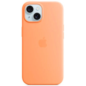 APPLE CAPA IPHONE 15 SILICONE CASE WITH MAGSAFE ORANGE SORBET