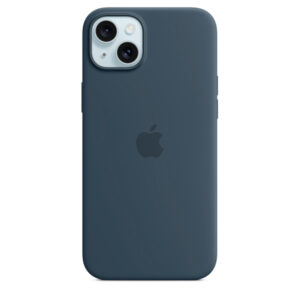 APPLE CAPA IPHONE 15 PLUS SILICONE CASE WITH MAGSAFE STORM BLUE