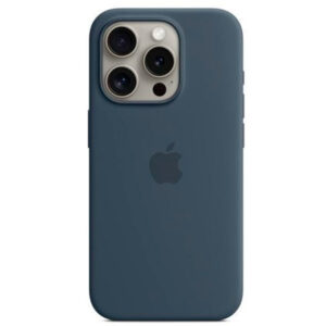 APPLE CAPA IPHONE 15 PRO SILICONE CASE WITH MAGSAFE STORM BLUE