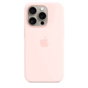 APPLE CAPA IPHONE 15 PRO SILICONE CASE WITH MAGSAFE LIGHT PINK