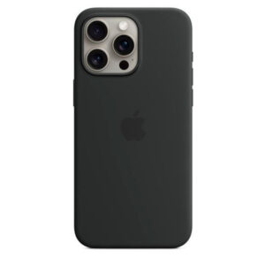 APPLE CAPA IPHONE 15 PRO MAX SILICONE CASE WITH MAGSAFE BLACK