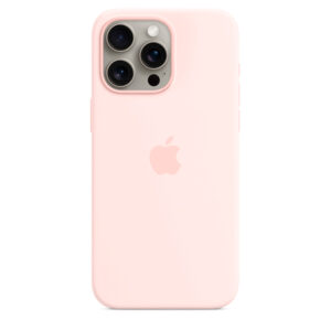 APPLE CAPA IPHONE 15 PRO MAX SILICONE CASE WITH MAGSAFE LIGHT PINK
