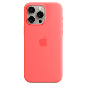 APPLE CAPA IPHONE 15 PRO MAX SILICONE CASE WITH MAGSAFE GUAVA