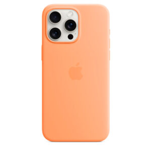 APPLE CAPA IPHONE 15 PRO MAX SILICONE CASE WITH MAGSAFE ORANGE SORBET