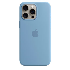 APPLE CAPA IPHONE 15 PRO MAX SILICONE CASE WITH MAGSAFE WINTER BLUE