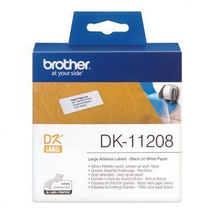 BROTHER ETIQUETAS DK11208 ENDEREÇO GRANDES 38×90 MM