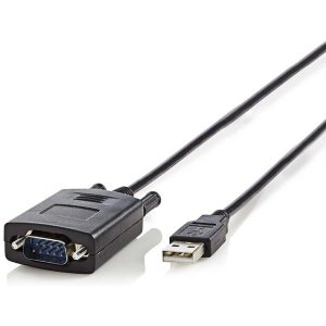NEDIS ADAPTADOR USB-A 2.0 PARA SERIE RS232 0.9M BLACK