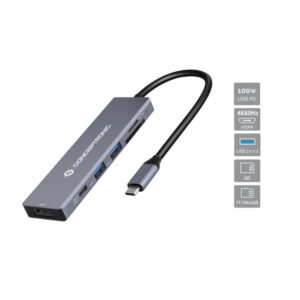 CONCEPTRONIC DOCK USB-C 1xHDMI 4K 2xUSB3 1xUSBC CARD READER 100W PD