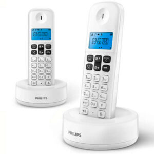 PHILIPS TELEFONE SEM FIOS BRANCO 1.6″ PACK 2 D1612W/34