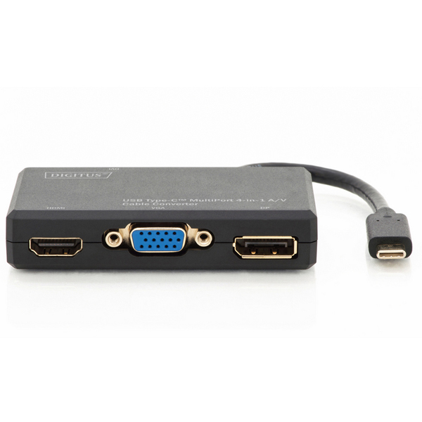 DIGITUS USB TYPE-C MULTIPORT 4IN1 A/V CONVERTER OUTPUT:DP+HDMI+DVI+VGA UP TO 4K