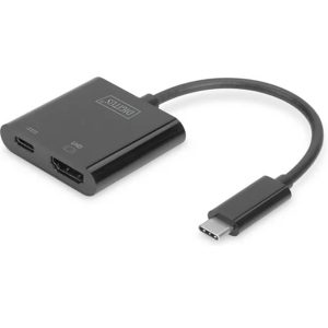 DIGITUS USB TYPE C TO HDMI ADAPTER 4K/60HZ + USB C PD BLACK
