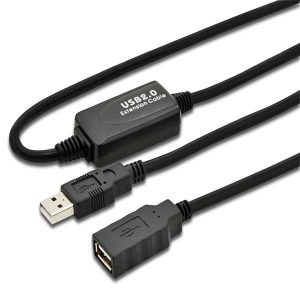 DIGITUS CABO EXTENSAO ACTIVA USB 2.0 PRETO – 10MT