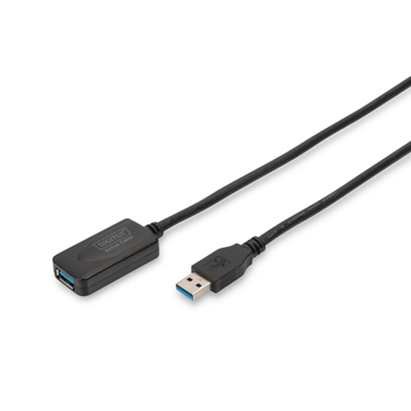DIGITUS USB 3.0 REPEATER CABLE 5.0 M A/M - A/F PRETO