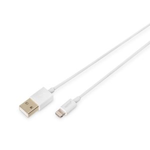 DIGITUS APPLE CHARGER/DATA CABLE 8PIN – USB A M/M 1.0M IP5/6/7 HIGH SPEED