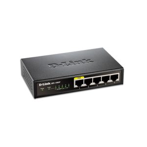 D-LINK SWITCH 5×10/100MBPS 1/POE PORT METAL CASE,FANLESS