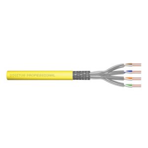 DIGITUS CAT 7A S-FTP INST CABLE 1500 MHZ  50575 AWG 22/1 1000 M DRUM SX YELLOW