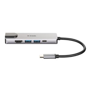 D-LINK HUB USB-C 5 EM 1 COM HDMI/ETHERNET