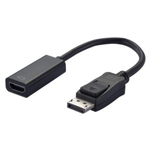 EWENT ADAPTADOR DISPLAYPORT HDMI M/F W/INTERLOCK DP 1.1A COMPATIBLE 0.15MT