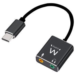 EWENT ADAPTADOR USB-C PARA 2X JACKS 3.5