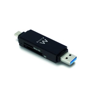 EWENT LEITOR DE CARTOES USB3.1 GEN 1 COMPACT ALL-IN-ONE TYPE C/TYPE A