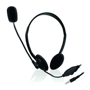 EWENT HEADSET COM MIC FOR CHAT JACK 3.5″