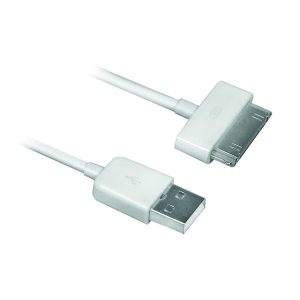 EWENT CABO USB2.0 TO APPLE 30 PIN WHITE 1.5MT