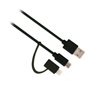 EWENT CABO USB PARA MICRO USB COM ADAPT LIGHTNING 1MT