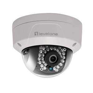 LEVELONE FIXED DOME NETWORK CAMERA 5MP POE IR LEDS OUTDOOR IP66