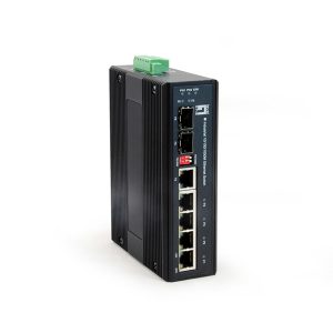 LEVELONE SWITCH 4X 802.3AF/AT POE + 1 SFP + 1 COMBO -40 TO 75C, 48VDC