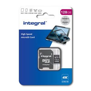 INTEGRAL SD MICRO 128GB HIGH SPEED MICROSDHC/XC V10 UHS-I U1
