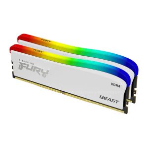 KINGSTON MEM 16GB 3200MT/s DDR4 CL16 DIMM (Kit of 2) FURY BEAST WHITE RGB SE