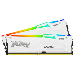 KINGSTON MEM 32GB 6000MT/s DDR5 CL36 DIMM (KIT 2) FURY BEAST WHITE RGB EXPO